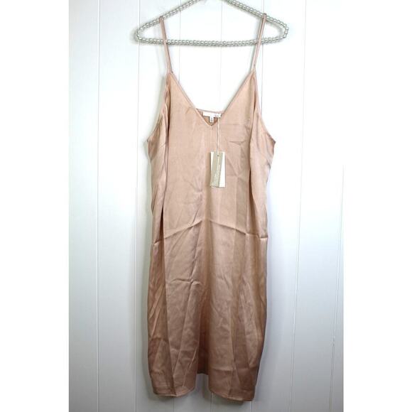 NWT Skin Worldwide Silk Slip Dress in Ballet Pink Size 5/XXL - Picture 3 of 9